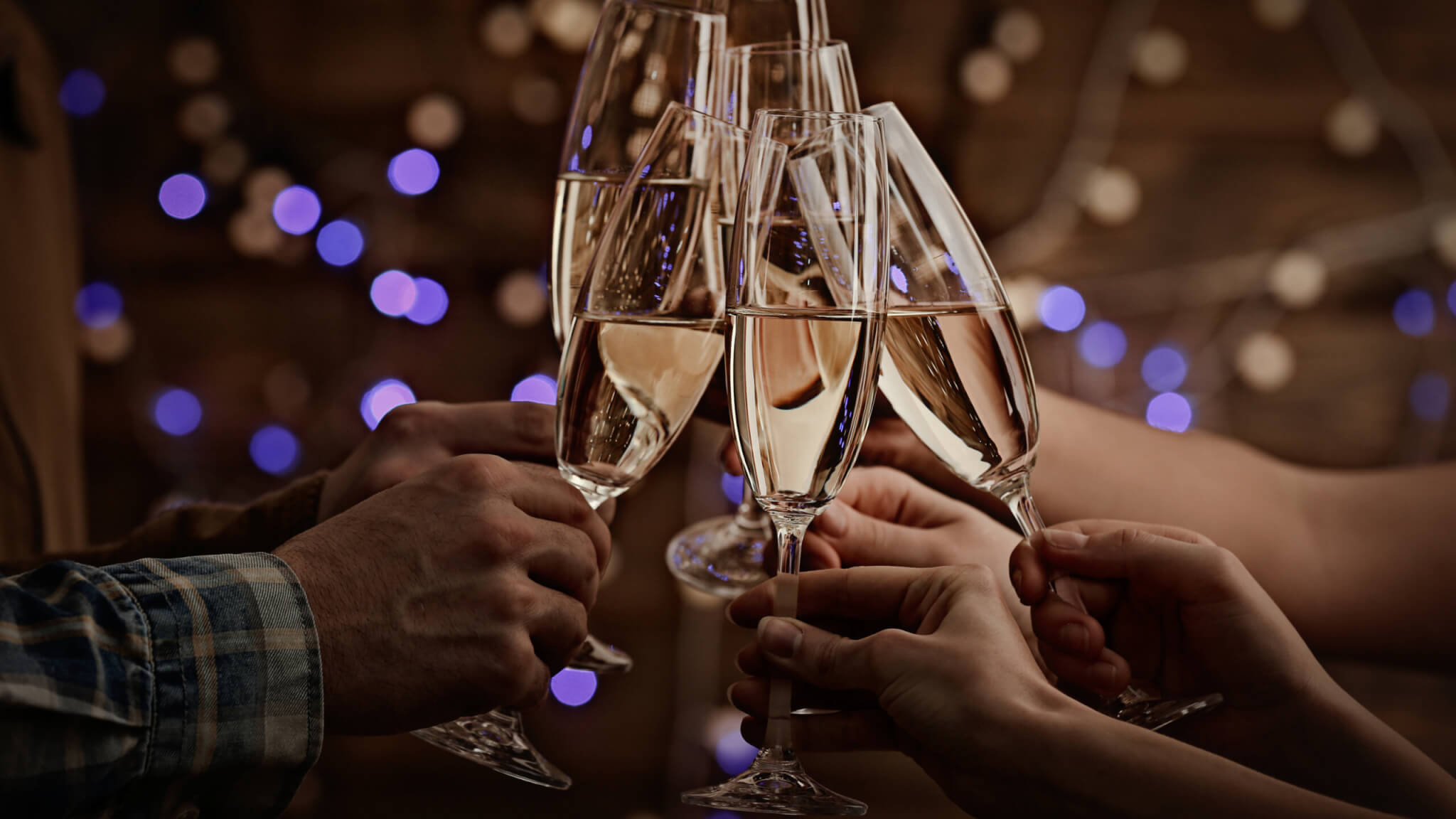 Group Champagne Toast