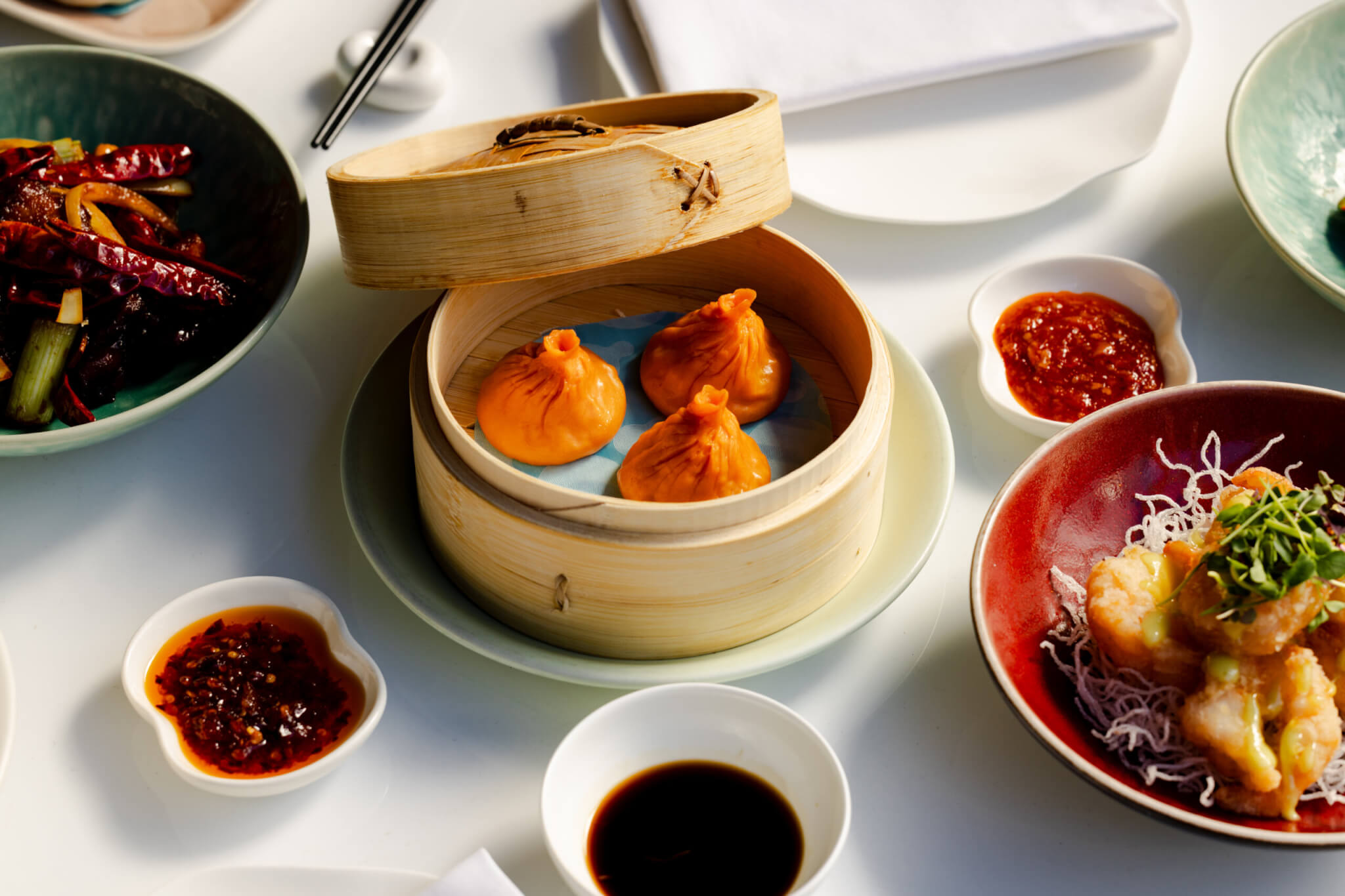 Dumplings and shrimp